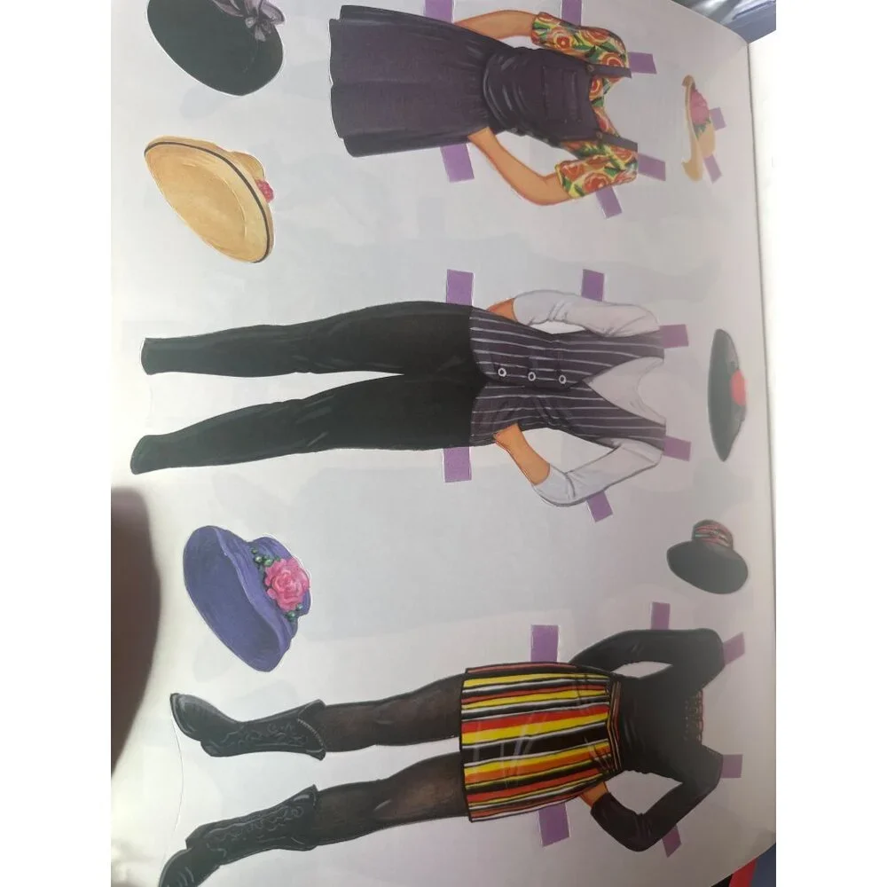 Deluxe Blossom Paper Doll Set 3 Dolls 32‎ Precut Fashions Golden Books 1994